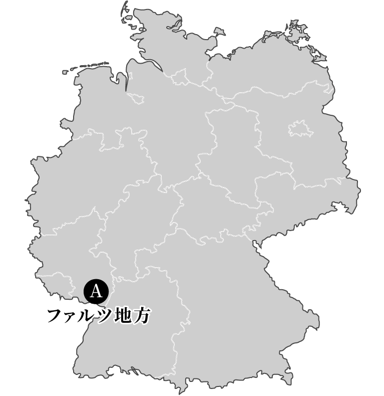 ドイツワインの地方地図